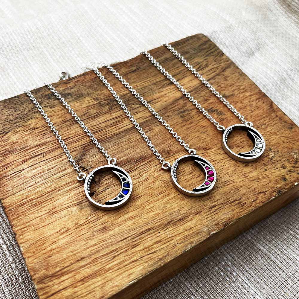 925 Sterling Silver-Plated Sparkle Twist Circle Necklace - Accessorize India
