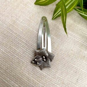 Silver Floral hair clip