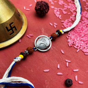 Om Silver rakhi