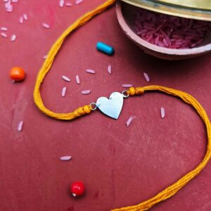 Heart Silver Rakhi for Kids