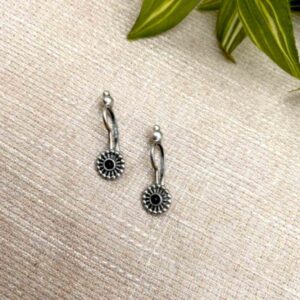 Bugadi Silver Chakra Earrings