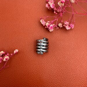 Tribal spiral silver ring