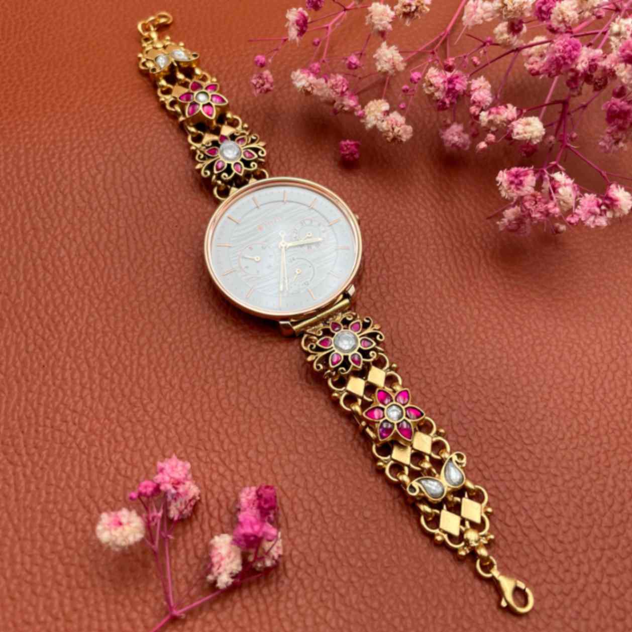 Silver gold plated watch
