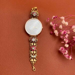 Silver kundan watches