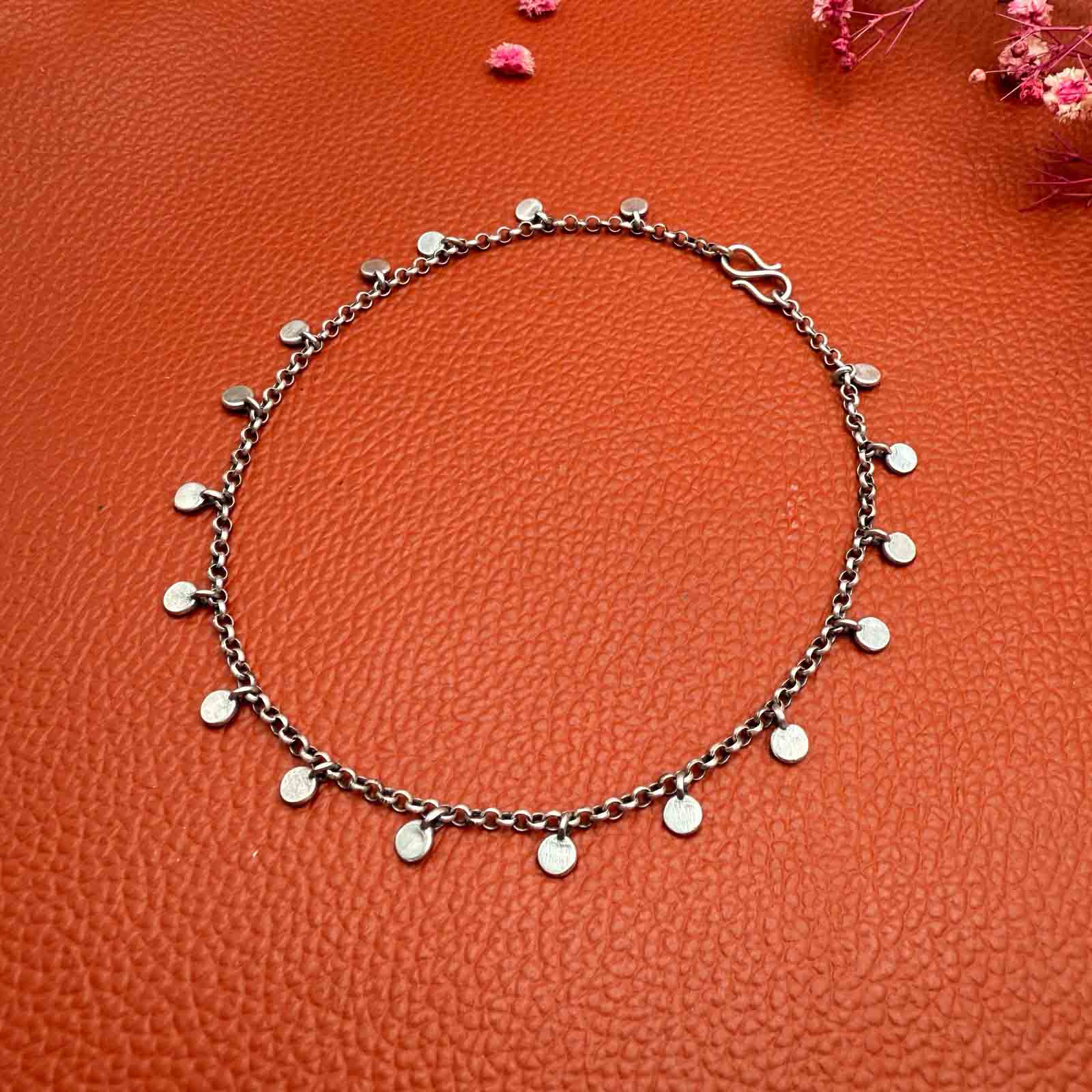 Chandrika silver anklet