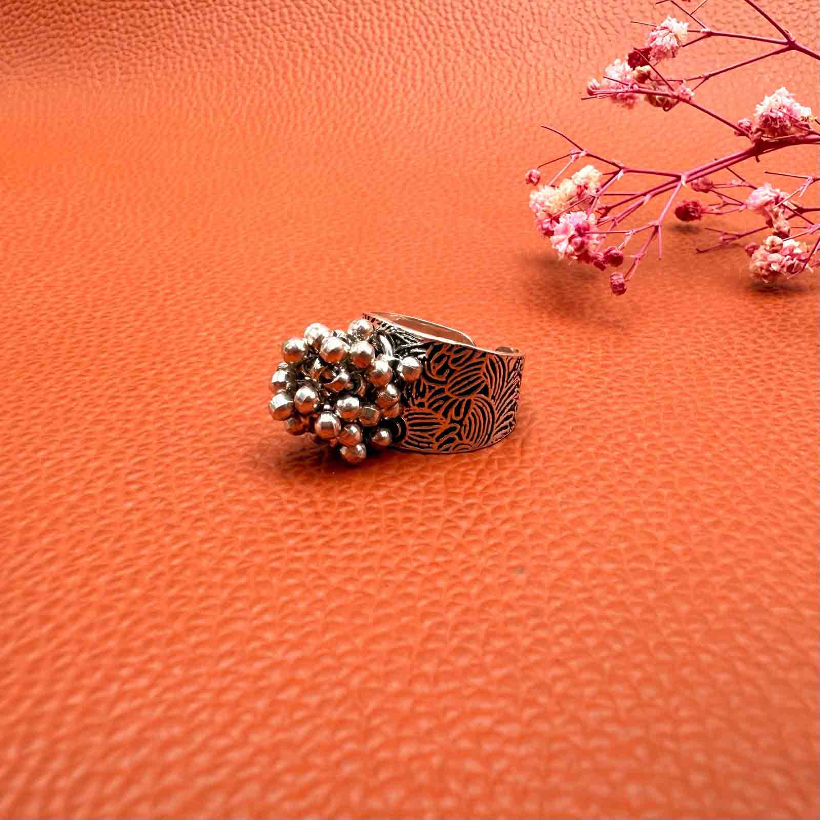 Ghungroo Silver Ring