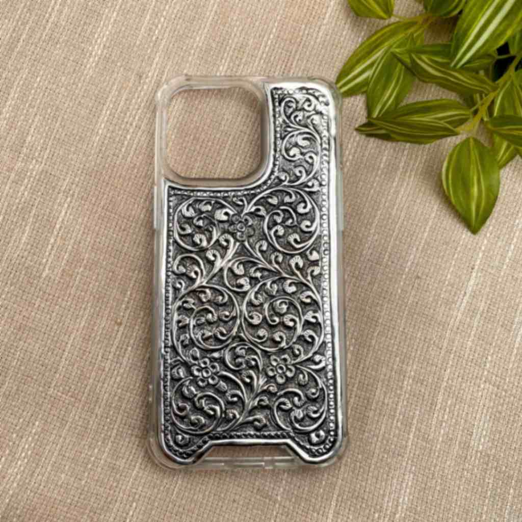 Silver I Phone 15 Pro Max Cover