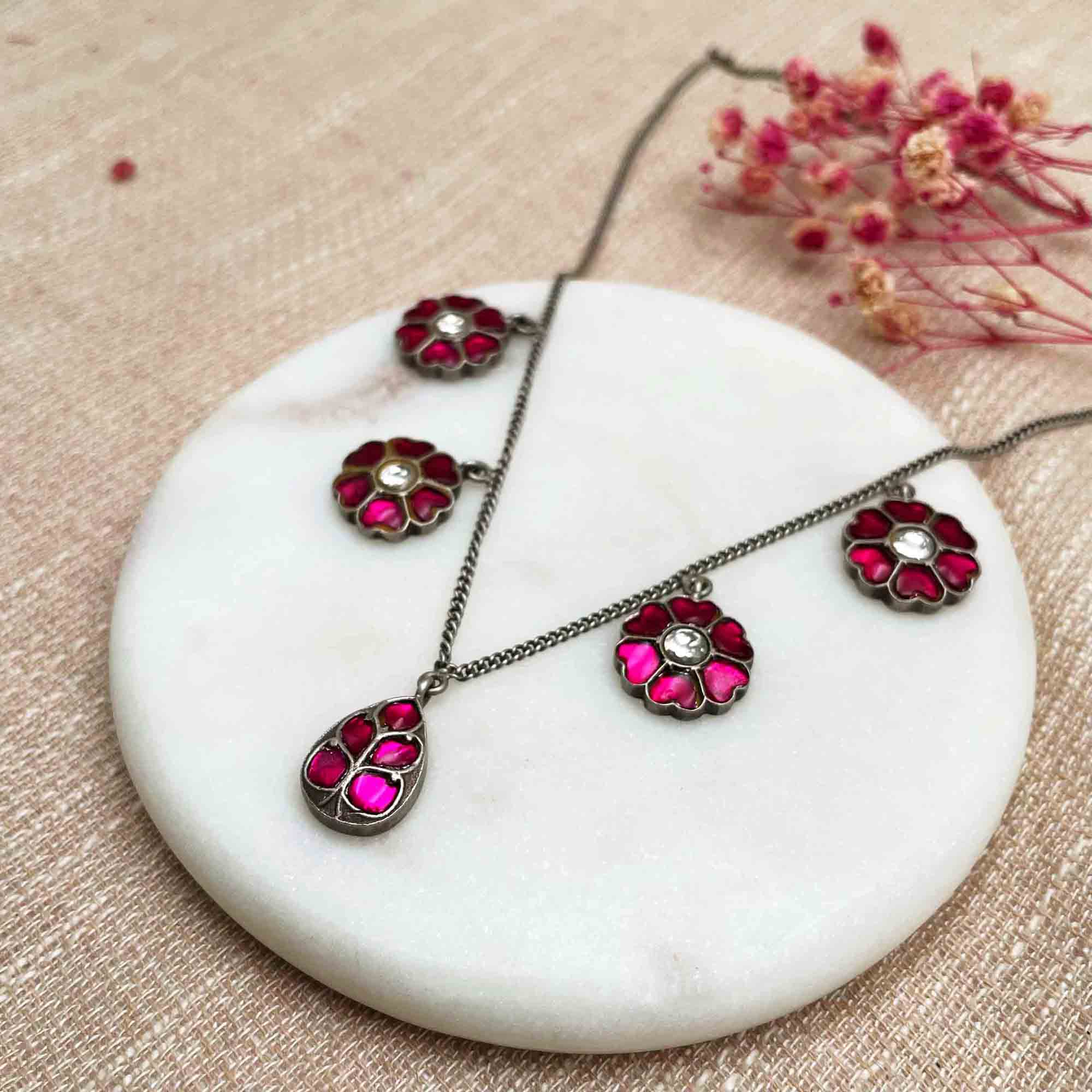 Aadya Silver necklace