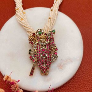 Srinathji silver kundan pendant