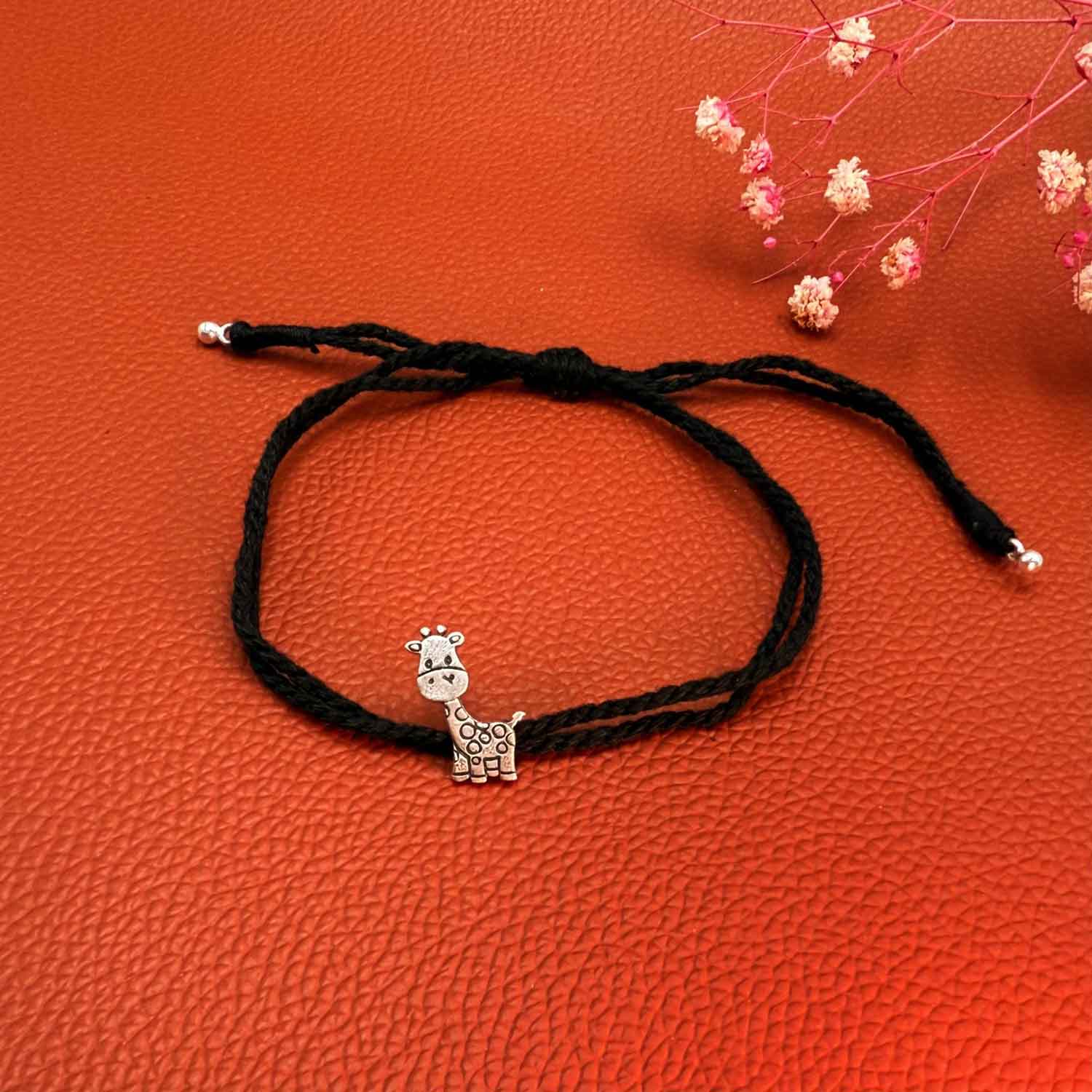 Giraffe silver nazarbattu anklet