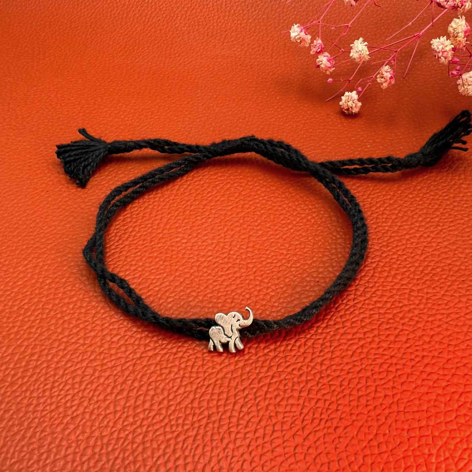 Haathi silver nazarbattu anklet