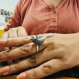 Chakli turquoise SILVER RING