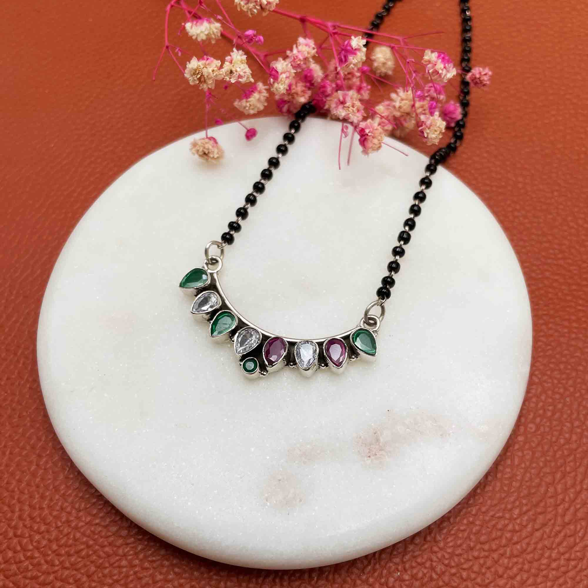 Silver mangalsutra
