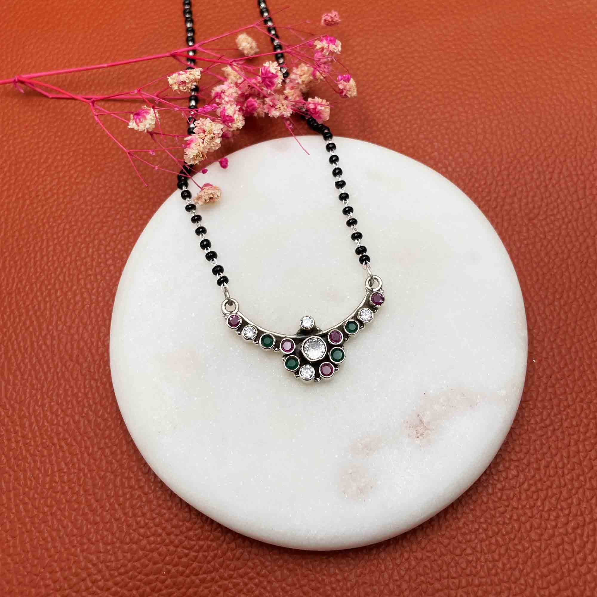 Silver mangalsutra