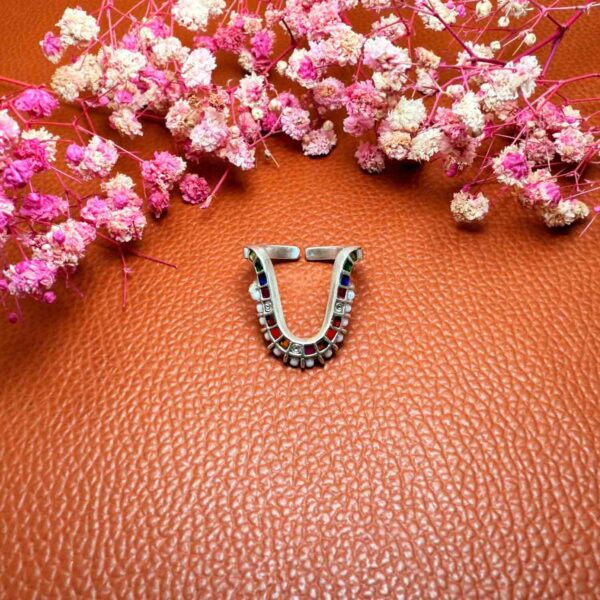 Navratna Kundan Vanki Ring
