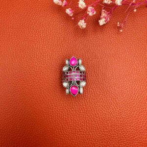 Kumud Kundan Silver ring