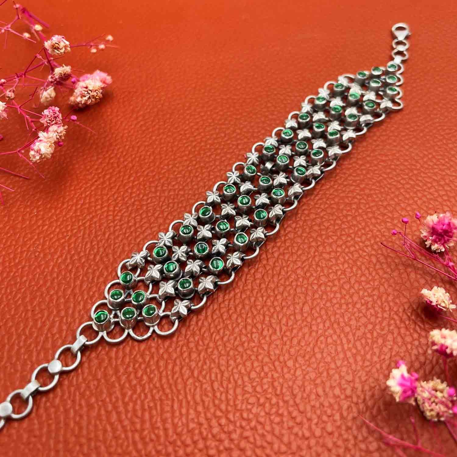 Avani Green Silver Bracelet