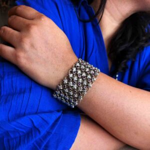 Lavanya Pink Silver Bracelet
