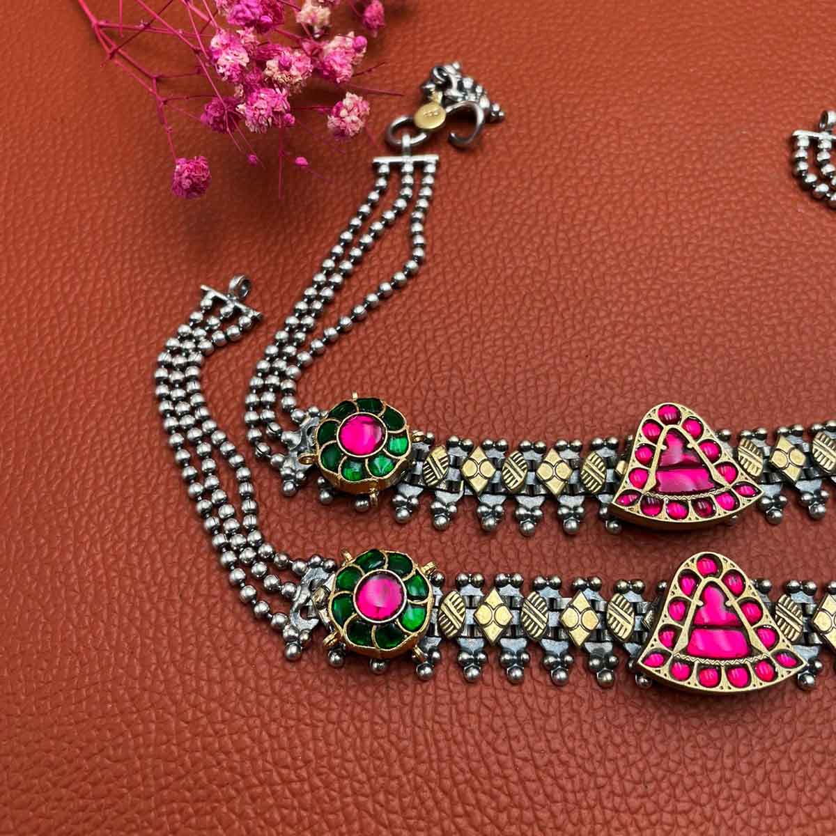 Amba Kundani silver payal- Pair