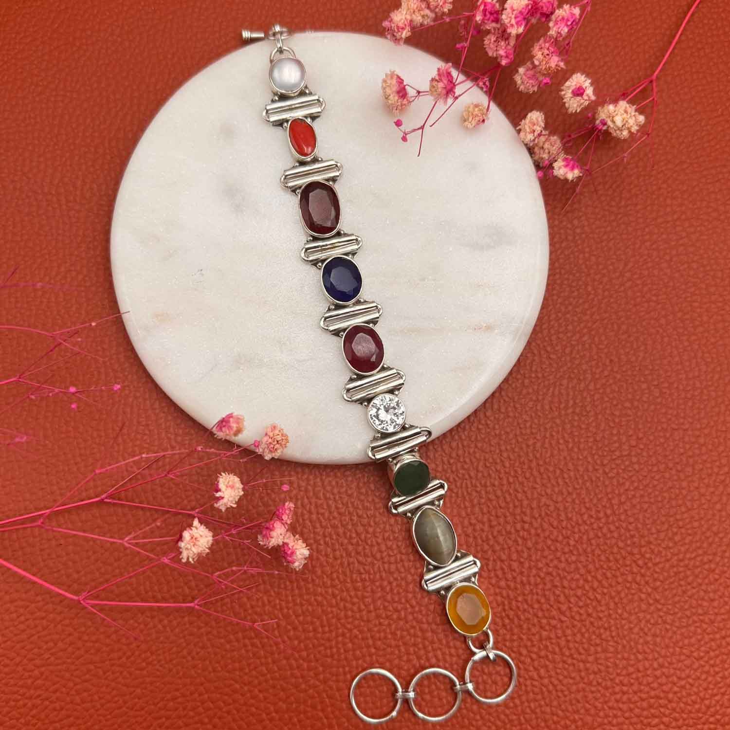 Navgrah Silver Bracelet