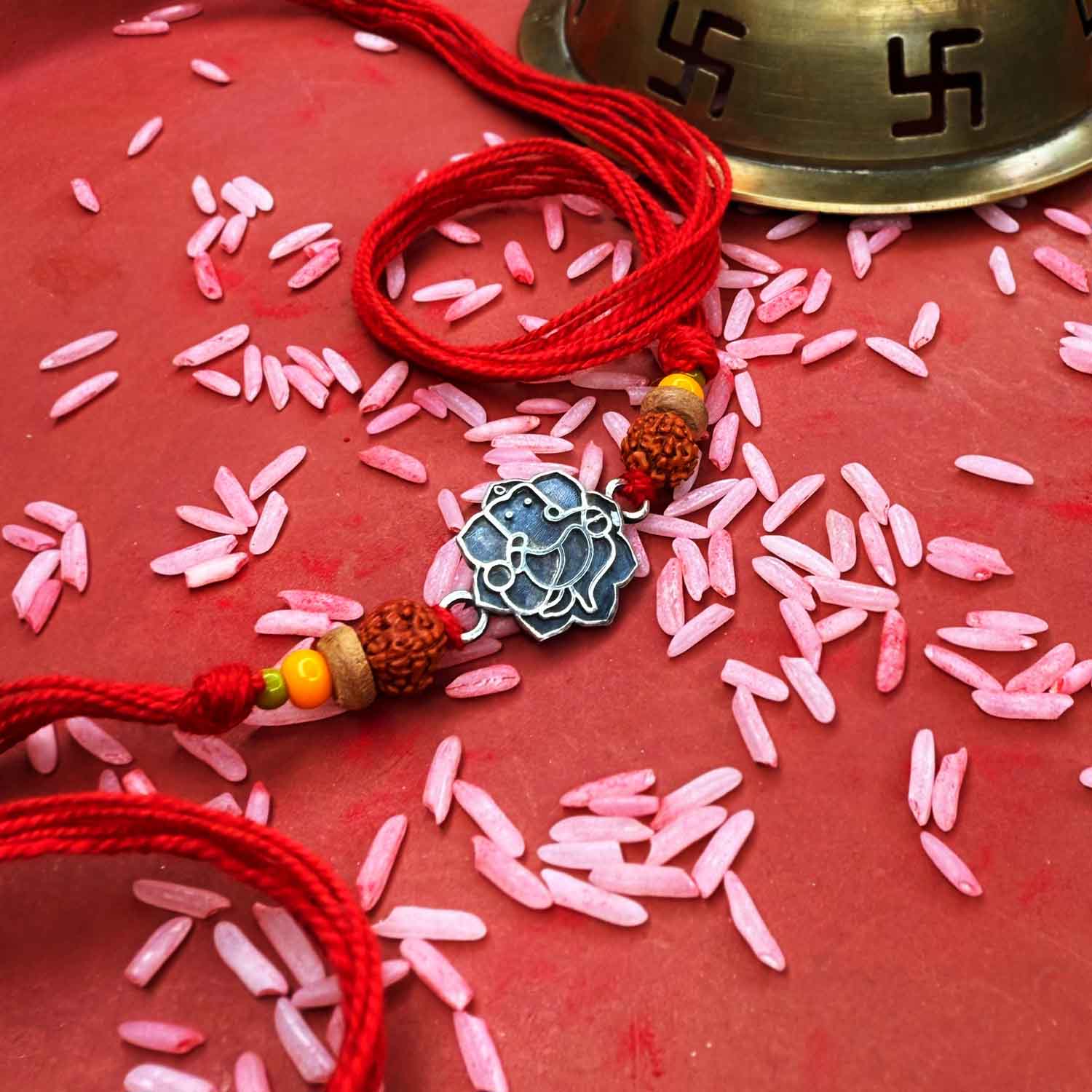 Ganesha Silver Rakhi