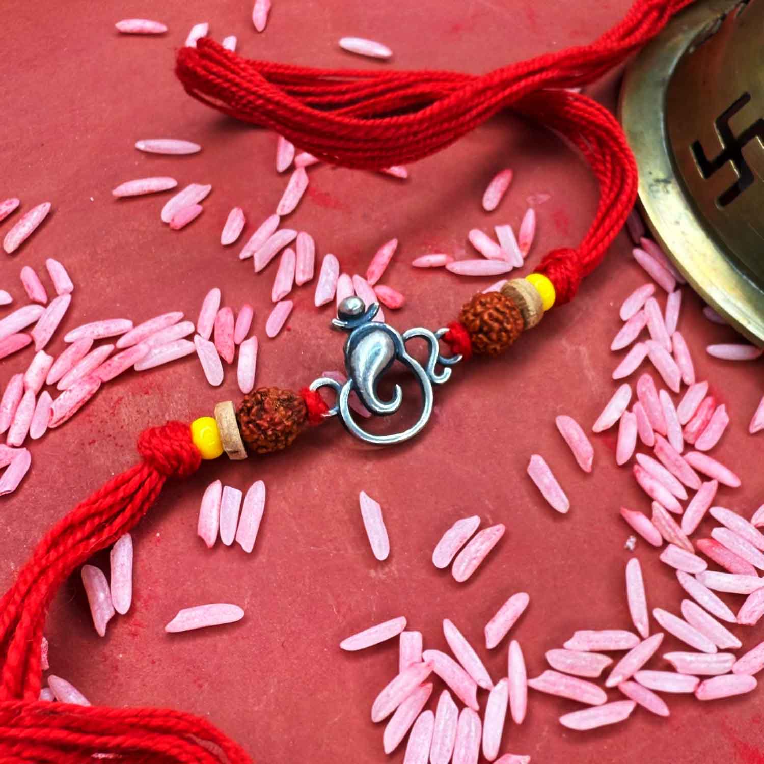 AumGanesha Silver Rakhi