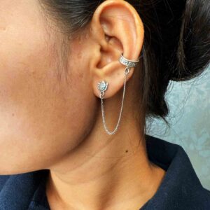 Lotus Earcuff Clip On Earring
