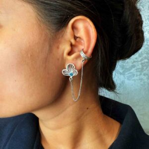 Floral Earcuff Clip On Earring