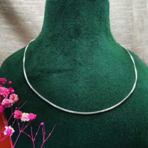 Box silver chain in 925 silver