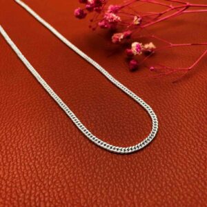 Flat crub chain in 925 silver