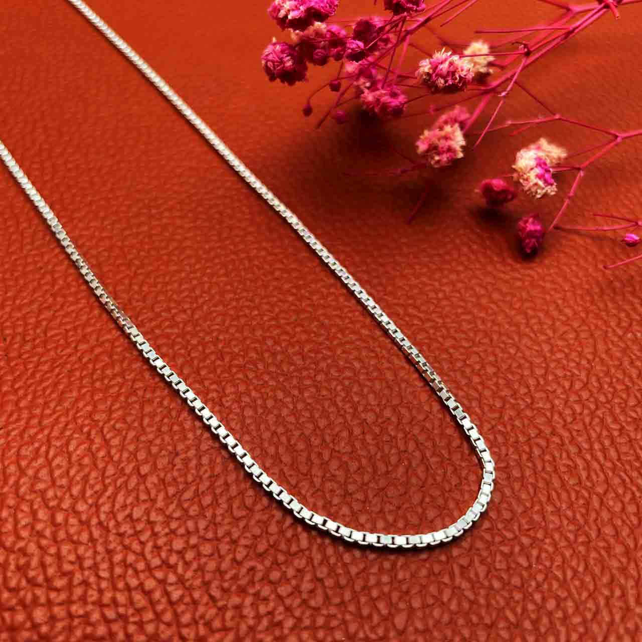 Box silver chain in 925 silver