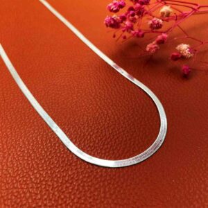 flat chain in 925 silver