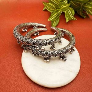 Chitai ghungroo silver ankle kada 2.0- Single