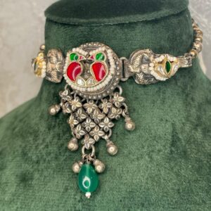 Sanvi Silver fusion choker in 925 silver