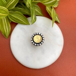 Sikka silver ring in 925 silver